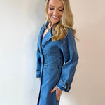Denim Trench Mini Dress