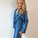 Denim Trench Mini Dress