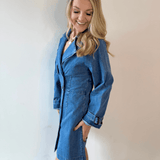 Denim Trench Mini Dress