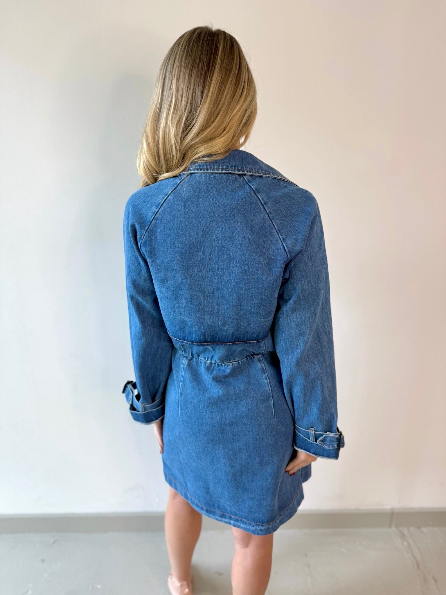 Denim Trench Mini Dress