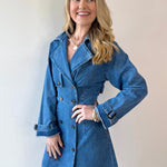 Denim Trench Mini Dress