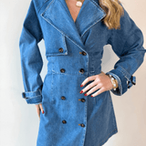 Denim Trench Mini Dress
