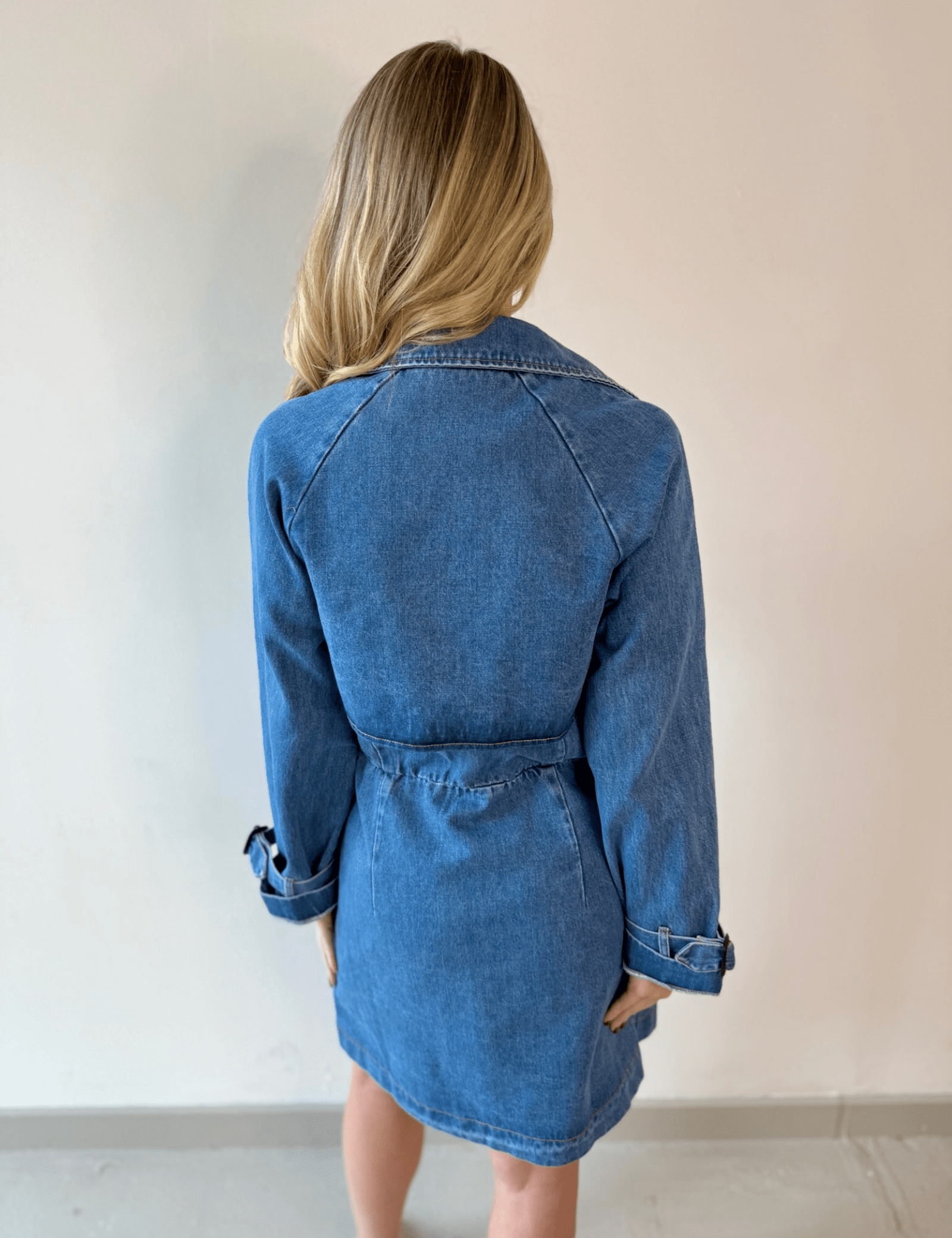 Denim Trench Mini Dress
