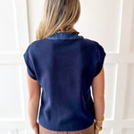 Denim Trench Pocket Top