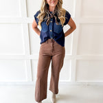 Denim Trench Pocket Top