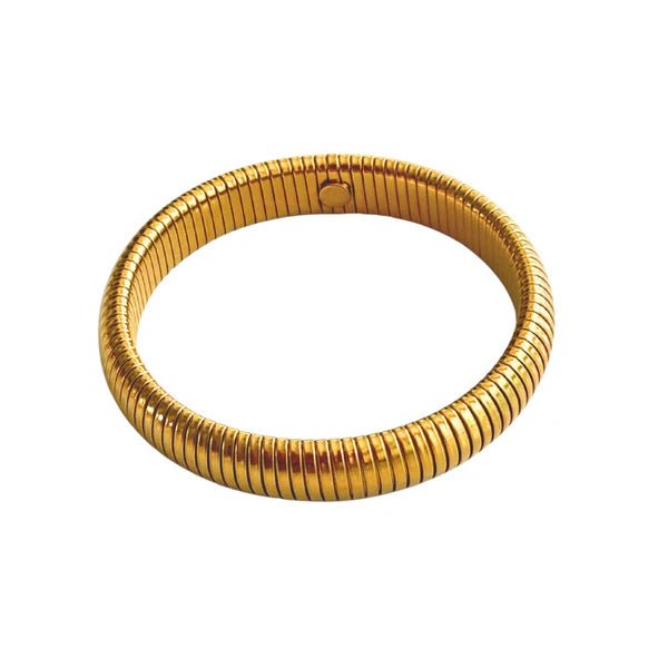 Denise 12mm Gold Coil Bangle