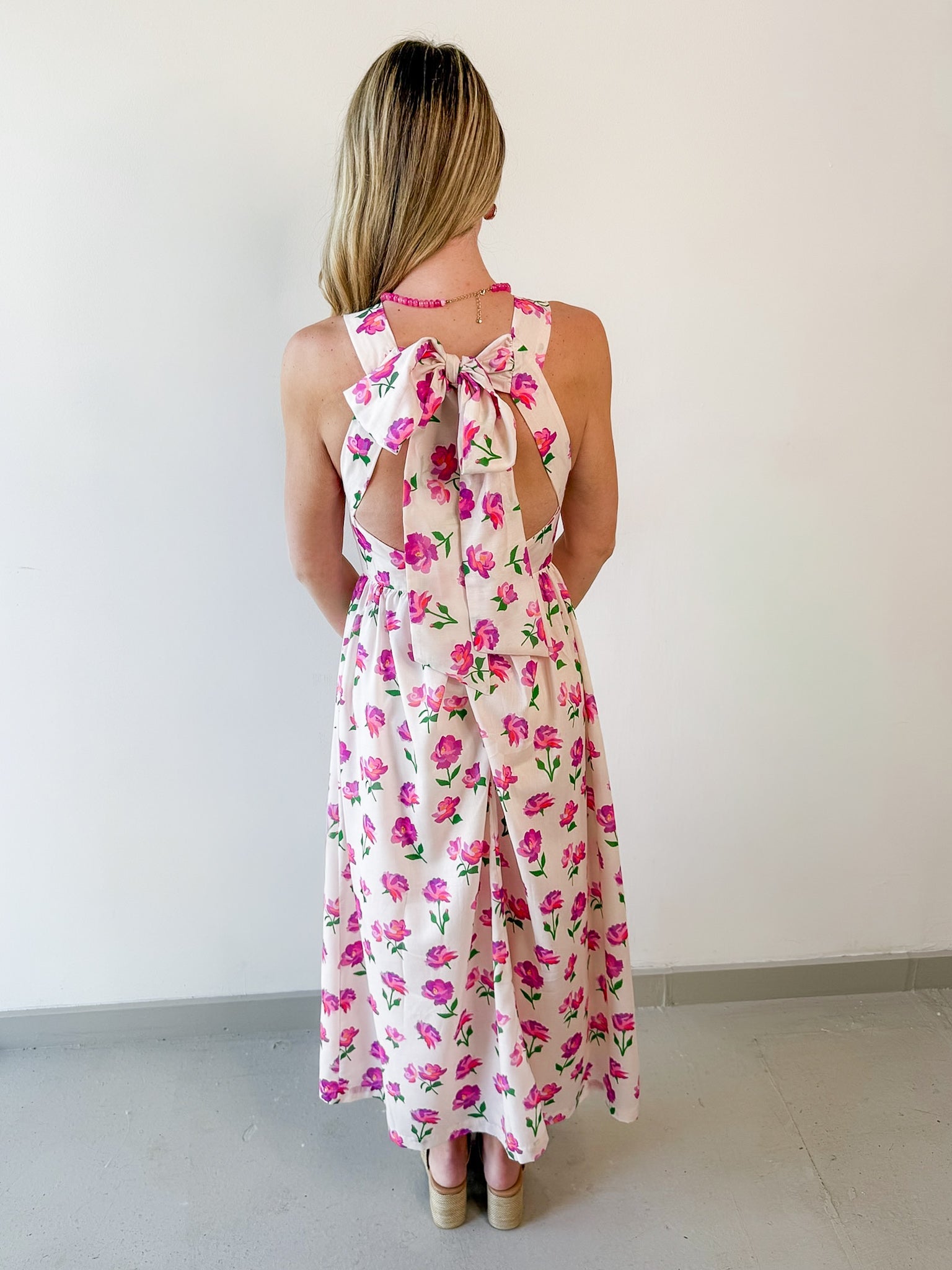 Ditsy Floral Print Midi Dress