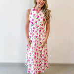 Ditsy Floral Print Midi Dress