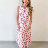 Ditsy Floral Print Midi Dress