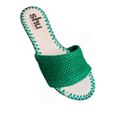 Dixie Woven Slip Sandal - Green