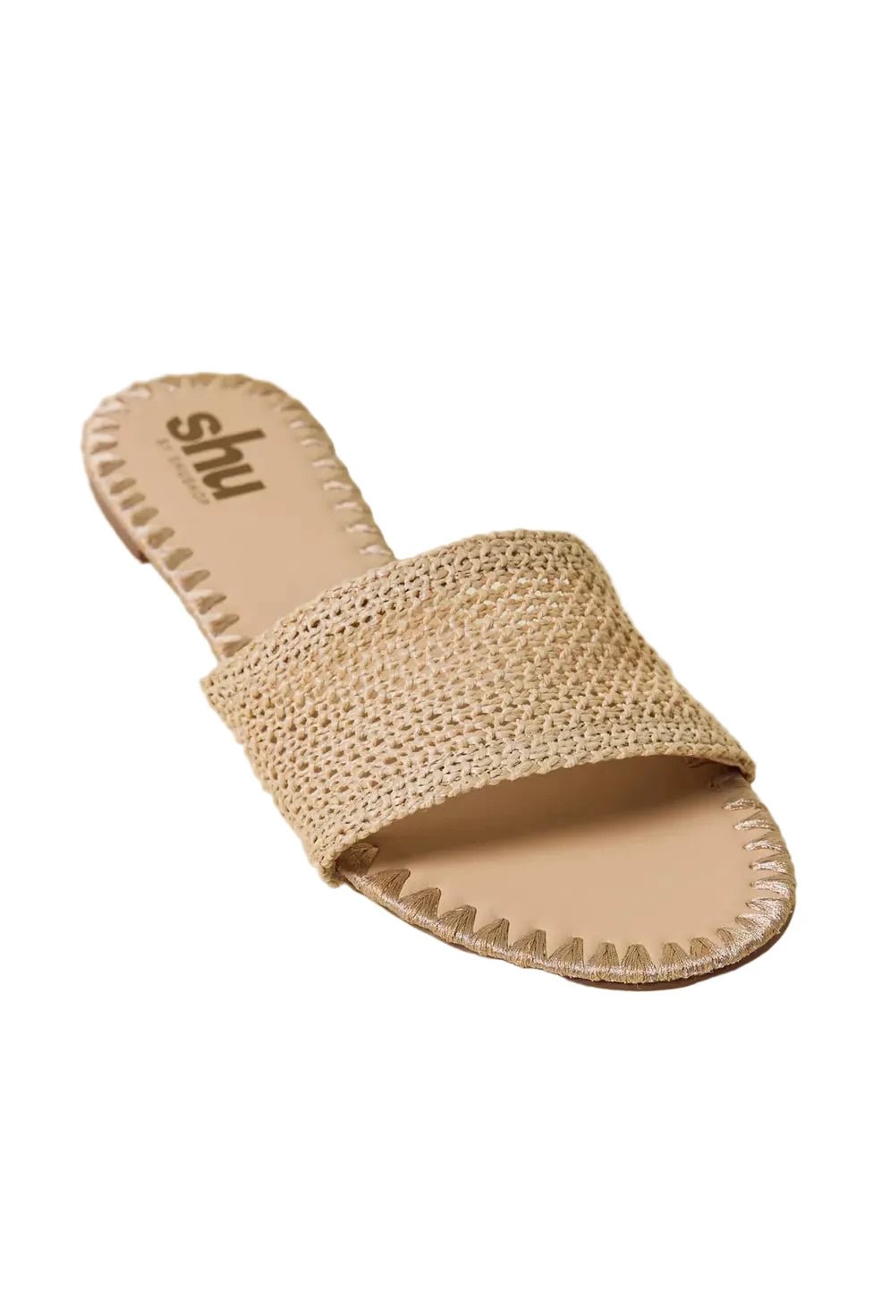 Dixie Woven Slip Sandal - Nude