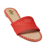 Dixie Woven Slip Sandal - Red