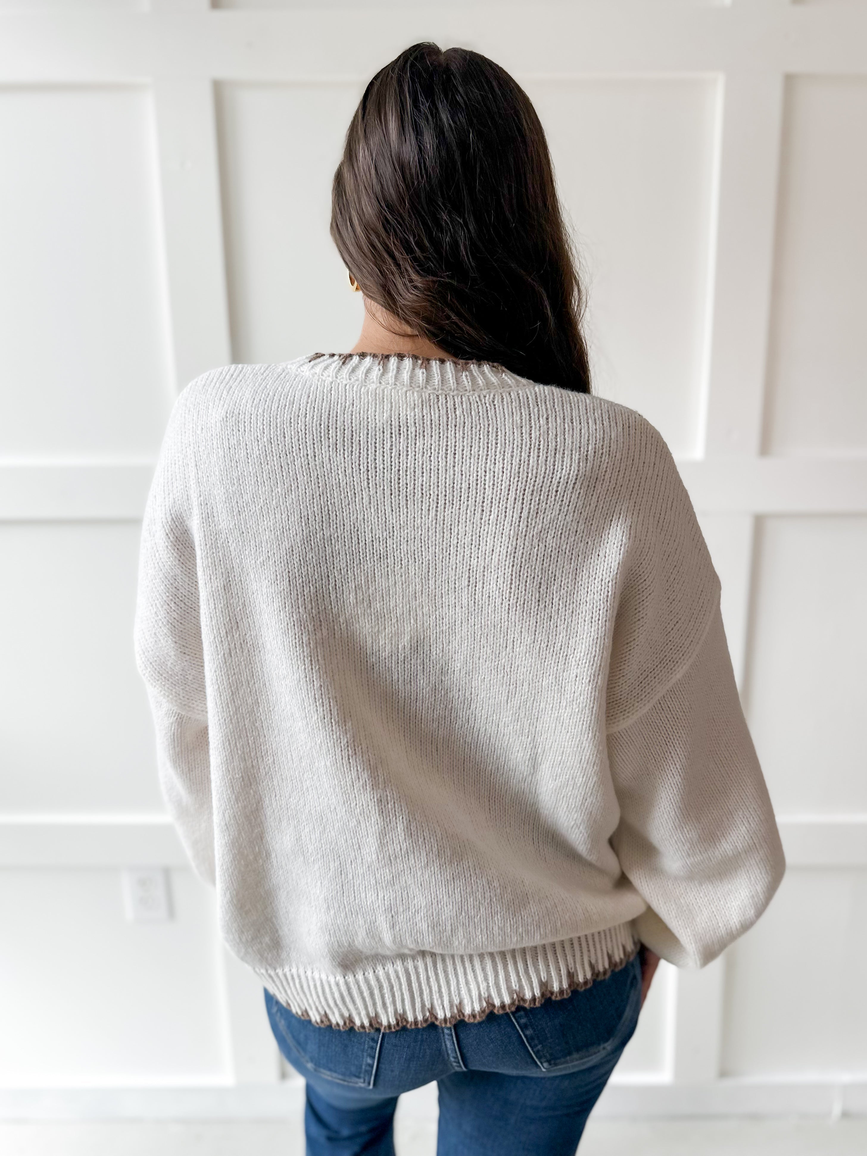 Dog Stitching Knit Sweater