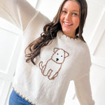 Dog Stitching Knit Sweater