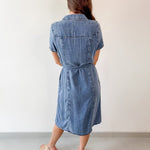Dolene Button Up Midi Shirt Dress