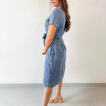 Dolene Button Up Midi Shirt Dress