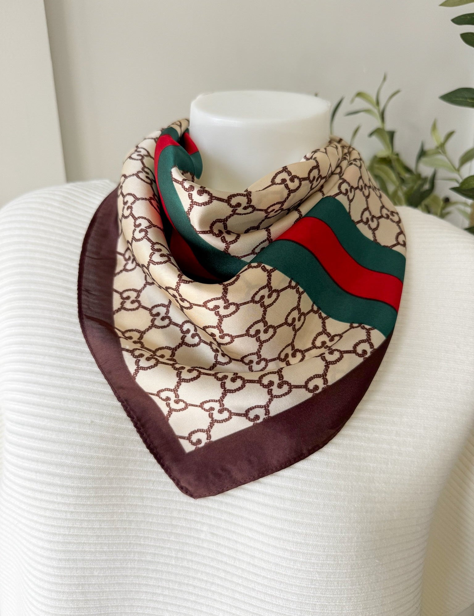 Double C's Print Scarf