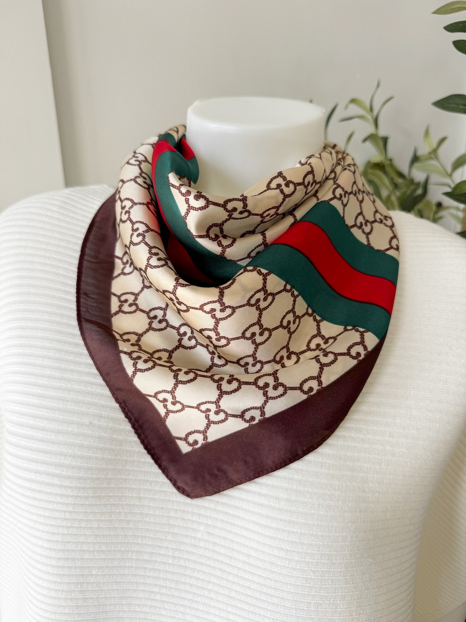 Double C's Print Scarf