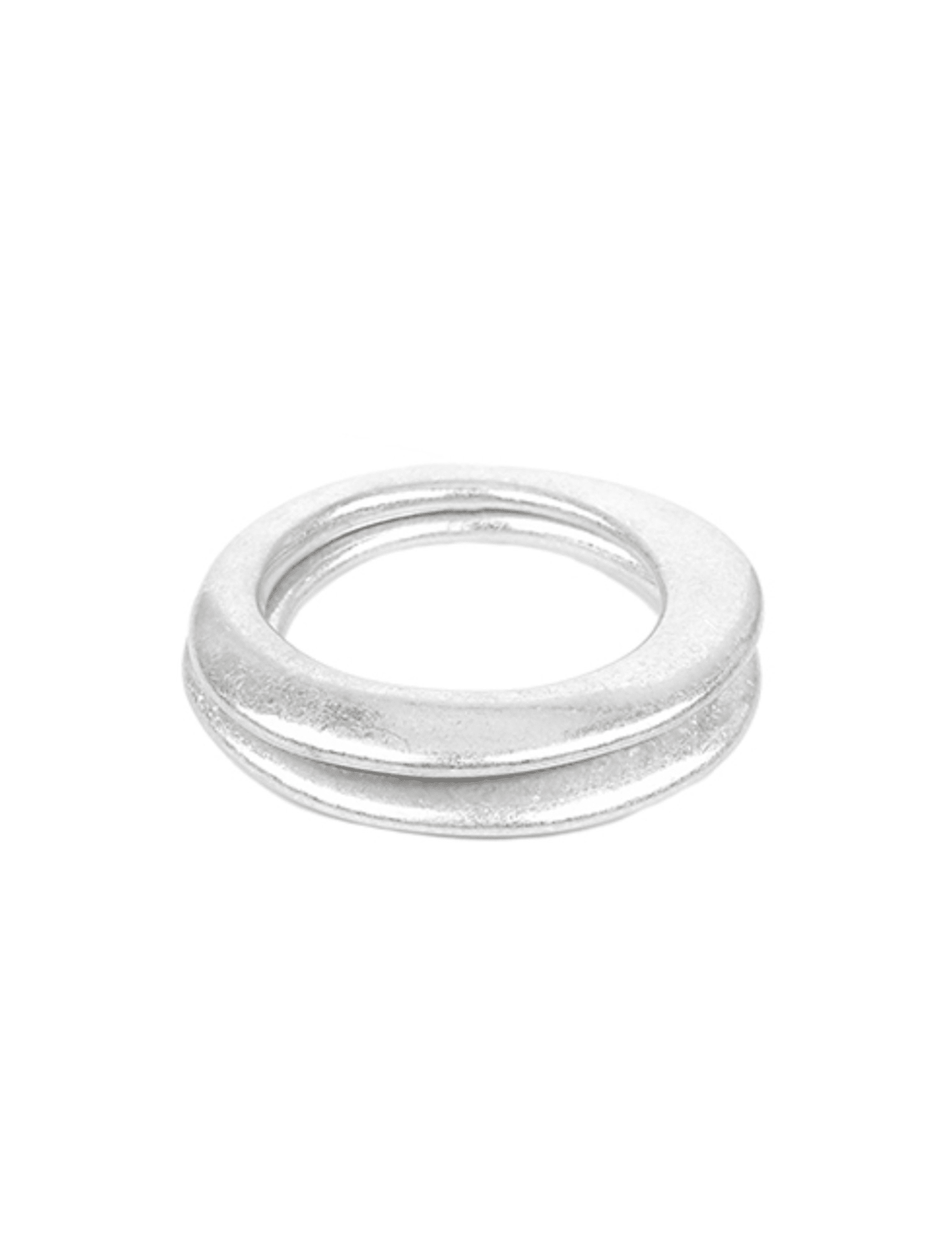 Double Row Flat Metal Bangle