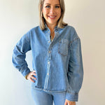 Dovie Denim Shirt Top
