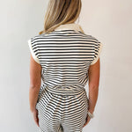 Drawstring Knit Romper