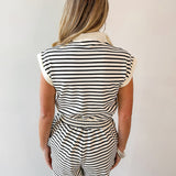 Drawstring Knit Romper