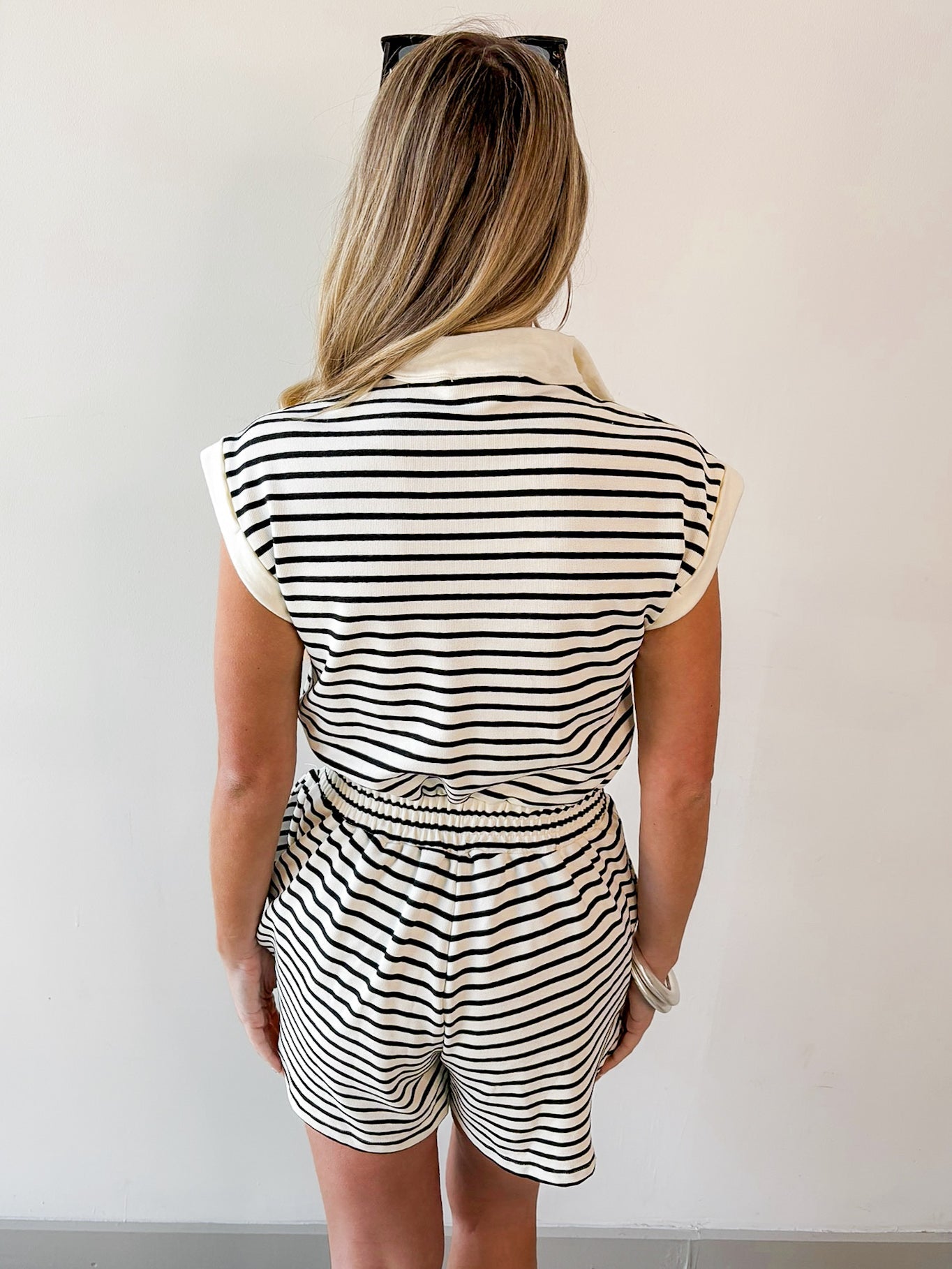 Drawstring Knit Romper