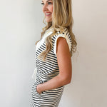 Drawstring Knit Romper