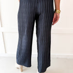 Drawstring Waist Pants - Navy