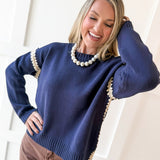 Drop Shoulder Sweater - Midnight