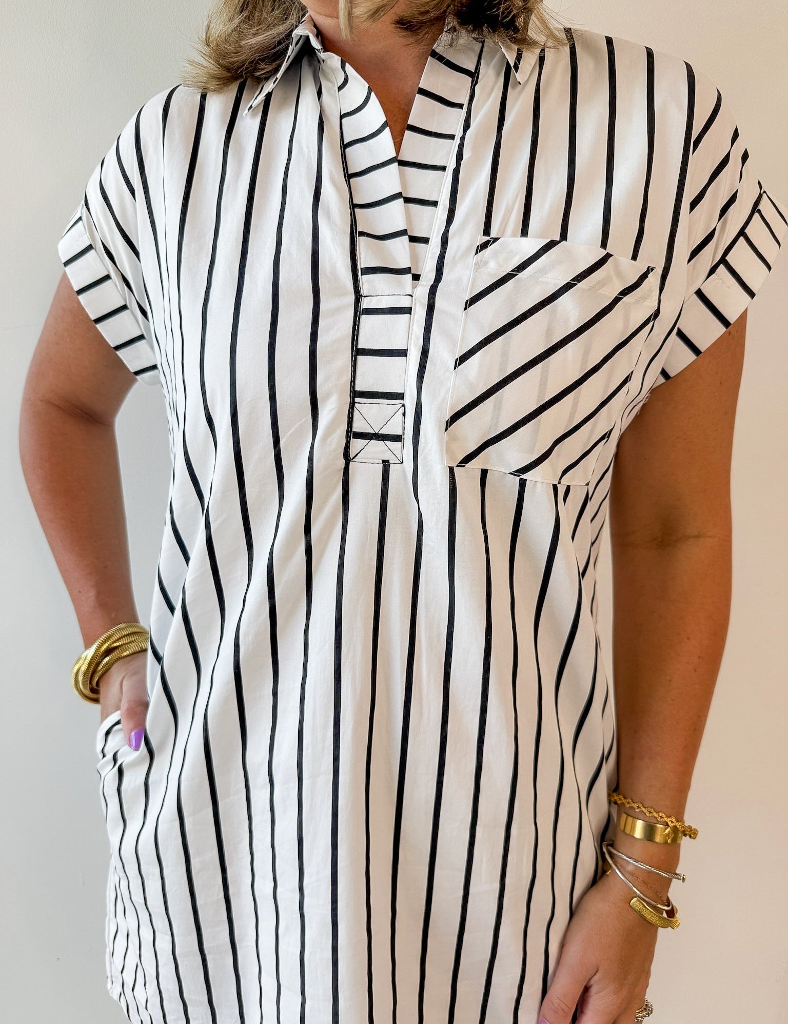 Drop Sleeve Shirt Dress