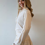 Drop Waist Mini Shirt Dress