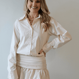 Drop Waist Mini Shirt Dress