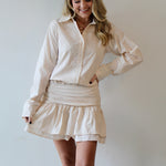 Drop Waist Mini Shirt Dress