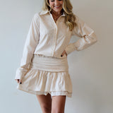Drop Waist Mini Shirt Dress