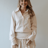 Drop Waist Mini Shirt Dress