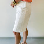 Dropped Long Shorts - White
