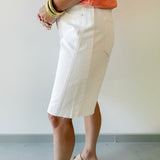 Dropped Long Shorts - White