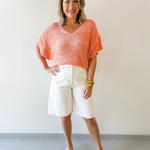 Dropped Long Shorts - White