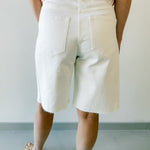 Dropped Long Shorts - White