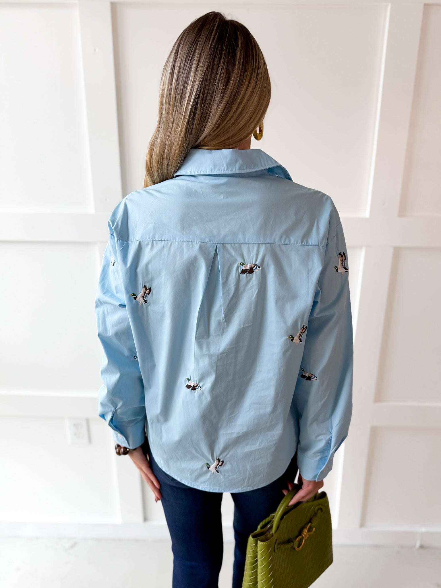 Duck Button Down Shirt - Blue