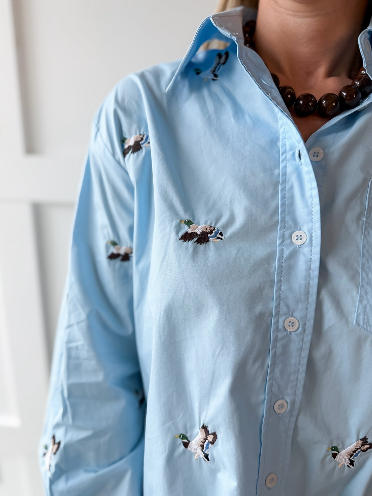 Duck Button Down Shirt - Blue