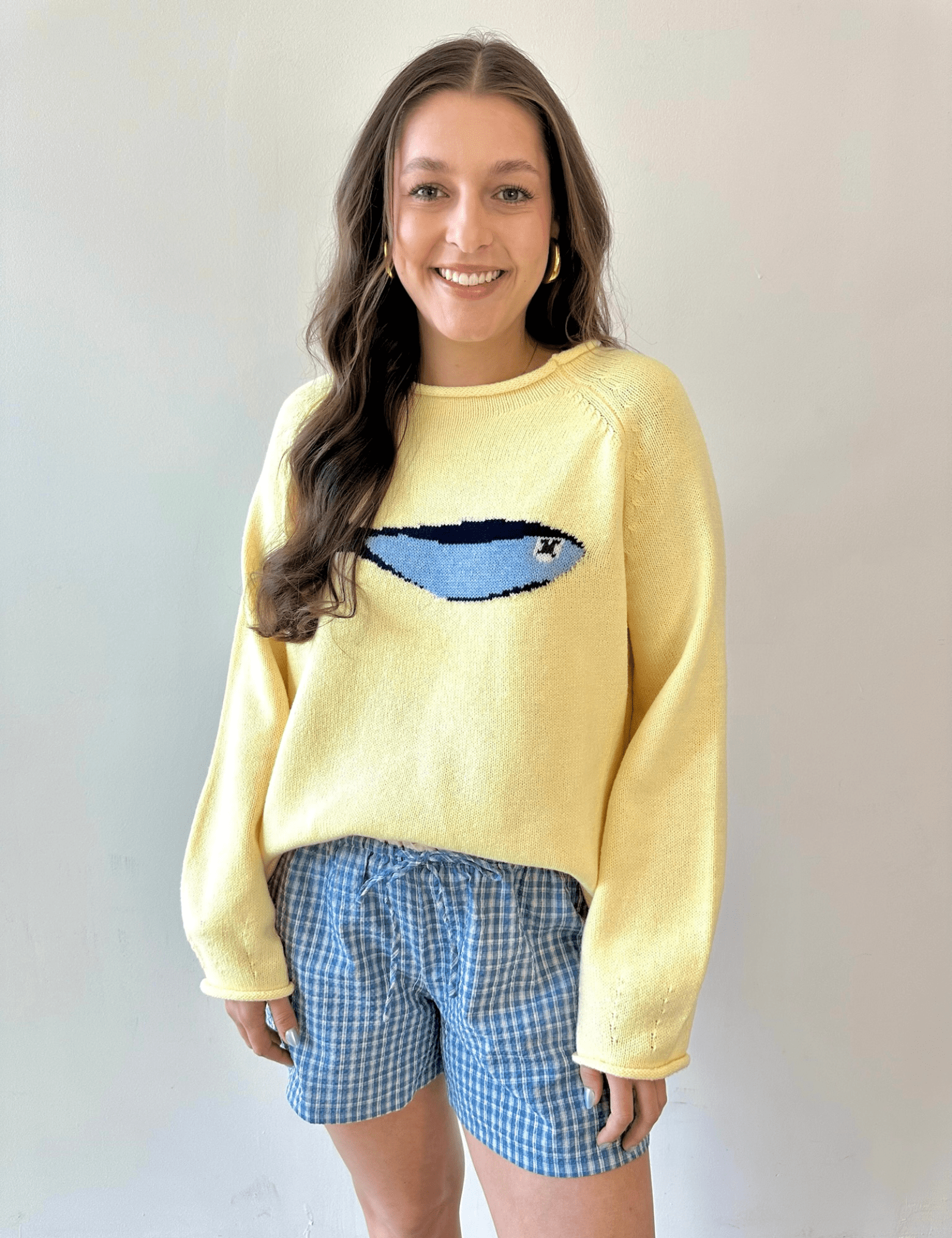 Dusty Blue Checkered Shorts