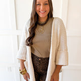 Edge to Edge Overiszed Cardigan - Cream