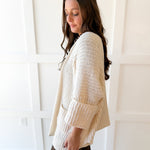 Edge to Edge Overiszed Cardigan - Cream