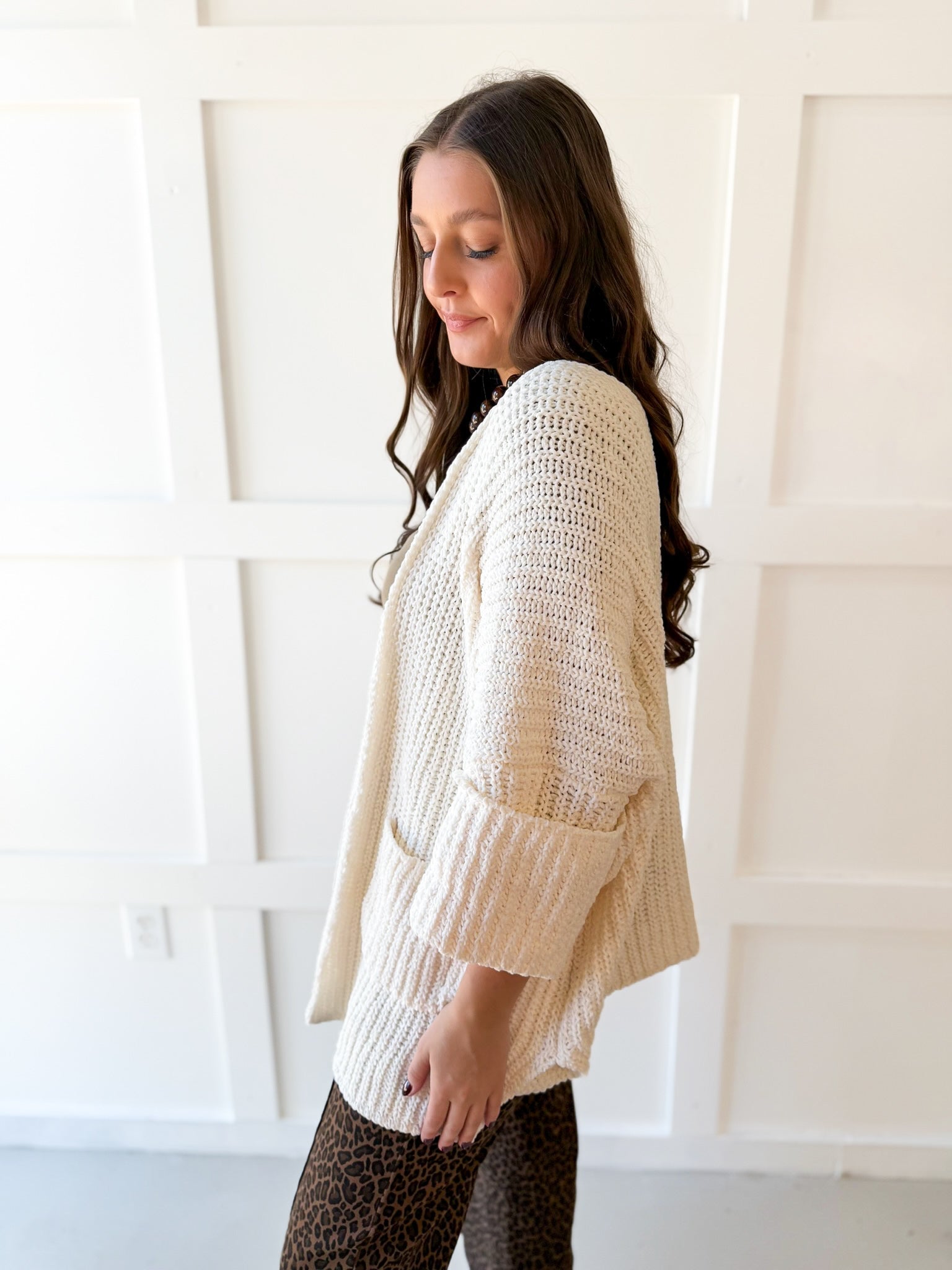 Edge to Edge Overiszed Cardigan - Cream