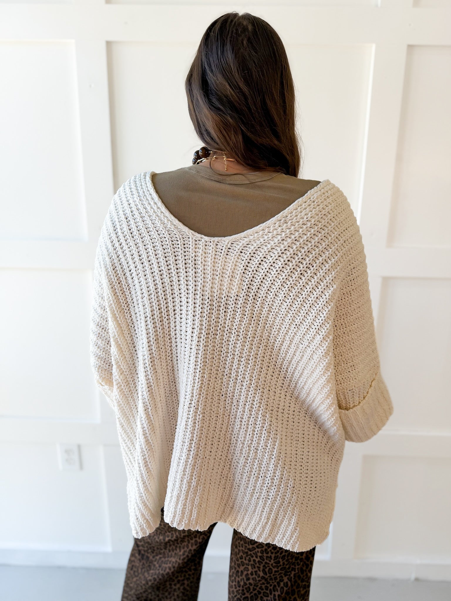 Edge to Edge Overiszed Cardigan - Cream