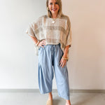 Elanni Stripe Top - Cream/Mocha