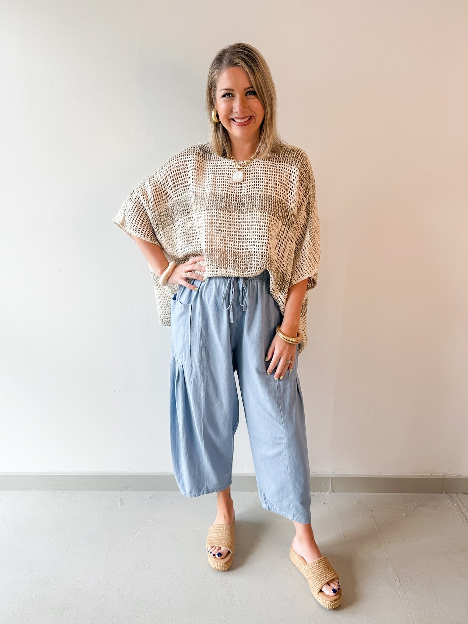 Elanni Stripe Top - Cream/Mocha