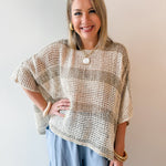 Elanni Stripe Top - Cream/Mocha